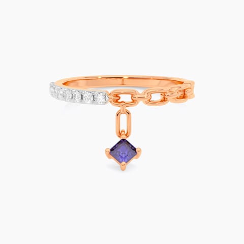 Sapphire Link Gemstone Ring