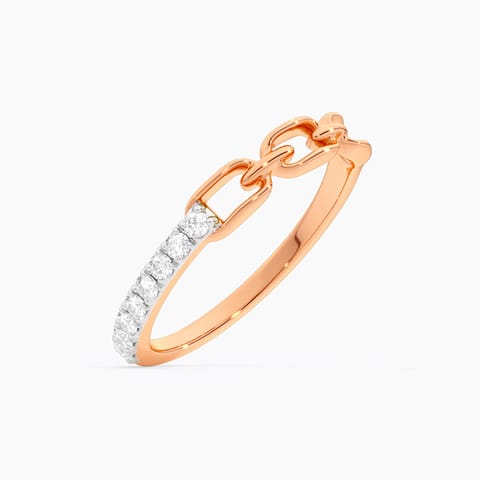 Glitzy Link Diamond Ring