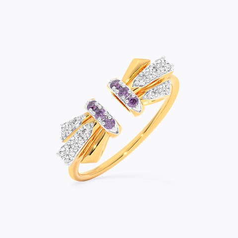 Amethyst Reflects Gemstone Open Ring Amethyst Reflects Gemstone Open Ring