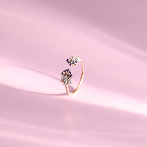 Sapphire Lines Gemstone Open Ring Sapphire Lines Gemstone Open Ring