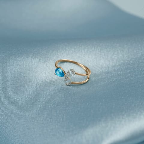 Cyan Saber Gemstone Ring