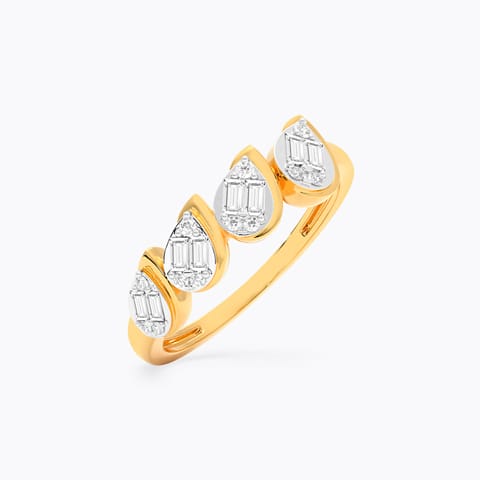 Pear Line Diamond Ring Pear Line Diamond Ring