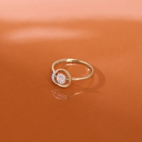 Classic Disc Diamond Ring