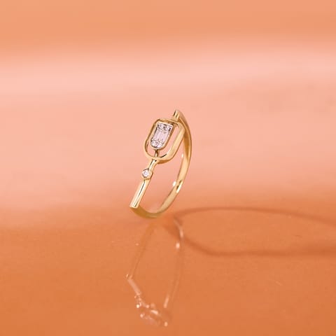 Dainty Spark Diamond Open Ring