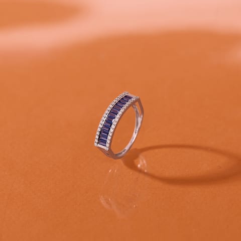 Baguette Blue Gemstone Ring