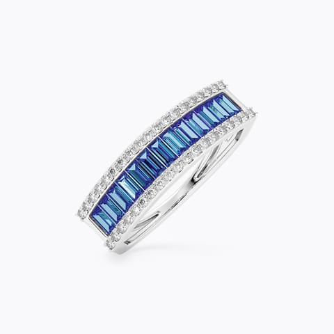 Baguette Blue Gemstone Ring Baguette Blue Gemstone Ring