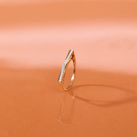 Beaming Line Diamond Ring