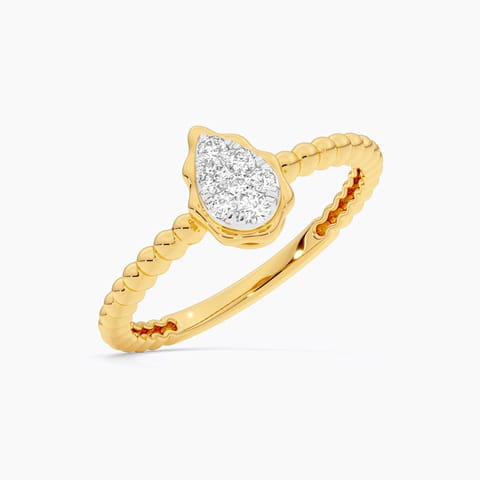 Pear Ovoid Diamond Ring