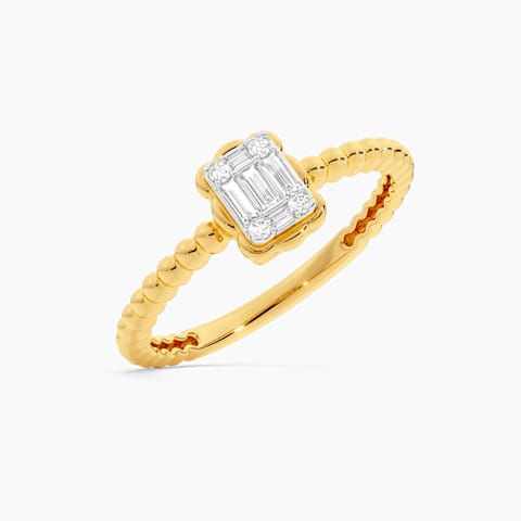 Classic Beaded Diamond Ring