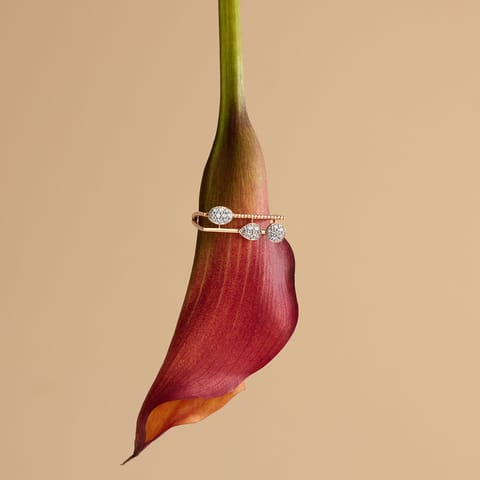 Diamond Rings 14 Karat Rose Gold Celeste Row Diamond Ring