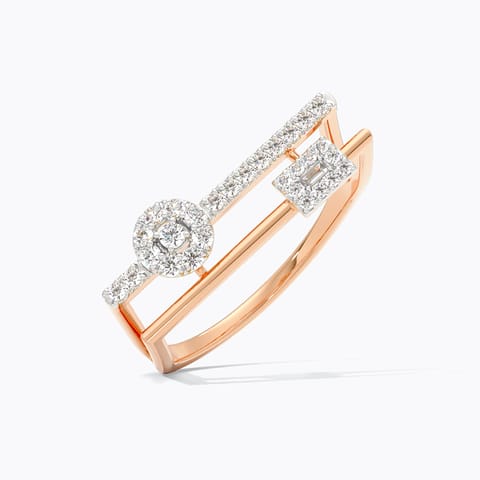 Twin Gleam Diamond Ring
