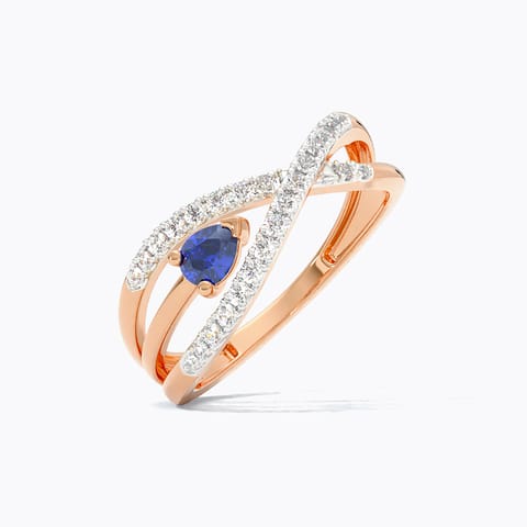 Sapphire Twist Gemstone Ring