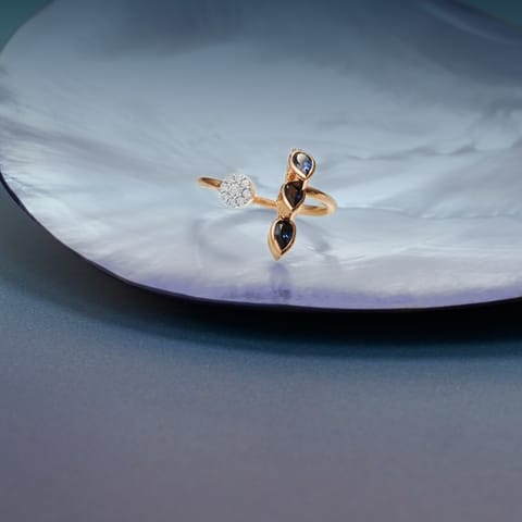 Cerulean Flip Gemstone Open Ring