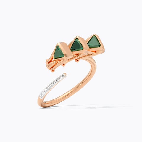 Verdant Flip Gemstone Open Ring