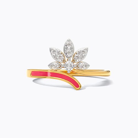 Blooming Red Diamond Ring