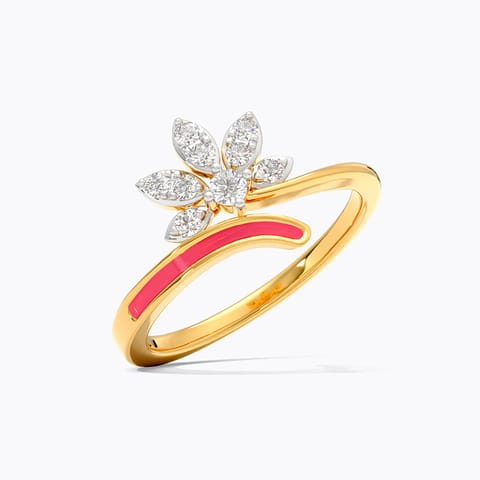 Blooming Red Diamond Ring