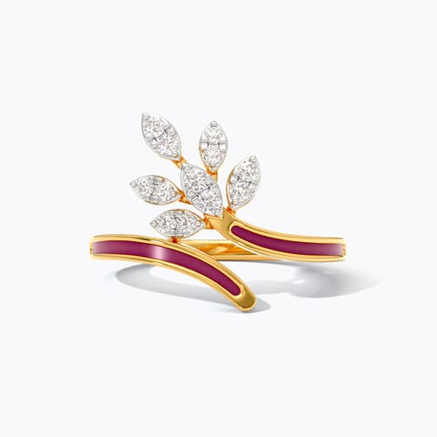 Blue Leafs Diamond Ring