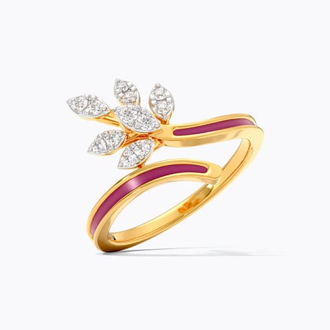 Blue Leafs Diamond Ring