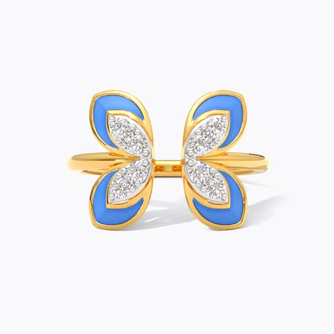 Blue Wings Diamond Open Ring Blue Wings Diamond Open Ring