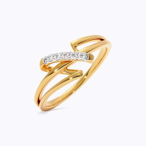 Zig Zag Spark 9KT Diamond Ring