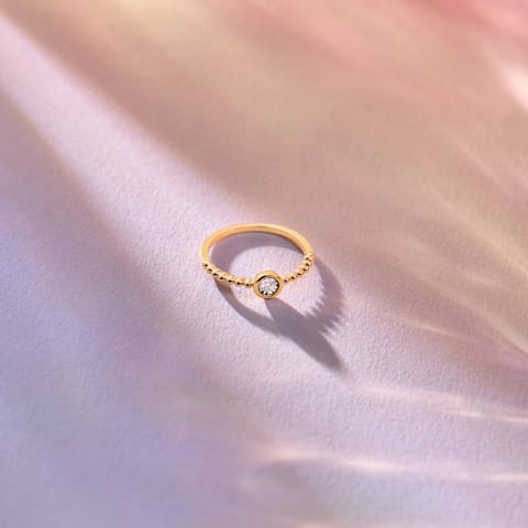 Tiny Dot 9KT Diamond Ring