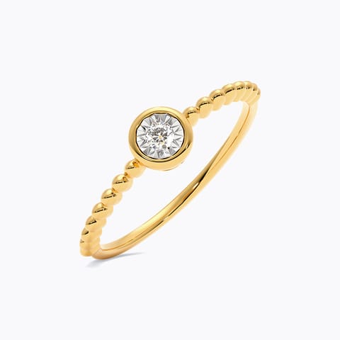 Tiny Dot 9KT Diamond Ring