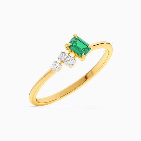 Verde Square 9KT Gemstone Ring