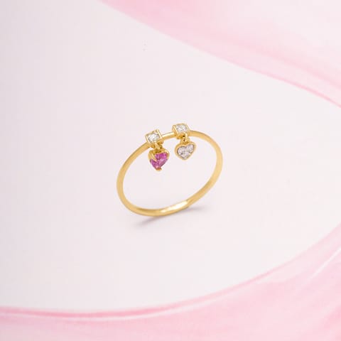 Hanging Hearts 9KT Gemstone Ring Hanging Hearts 9KT Gemstone Ring