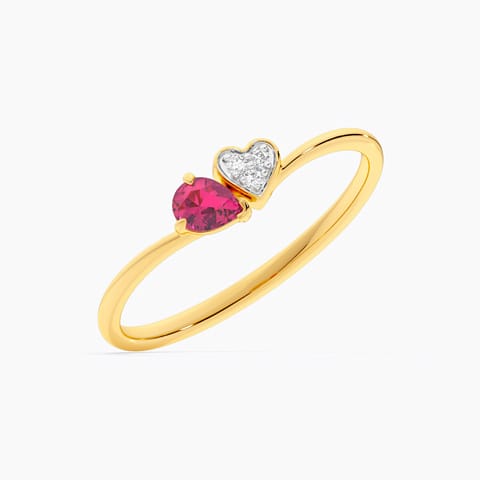 Red Amour 9KT Gemstone Ring