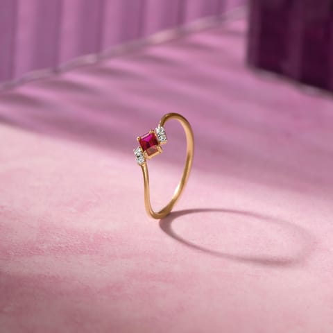 Solara Red 9KT Gemstone Ring