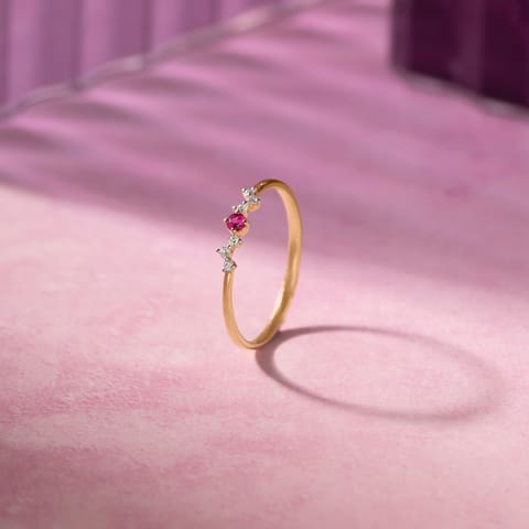 Aurelia Red 9KT Gemstone Ring