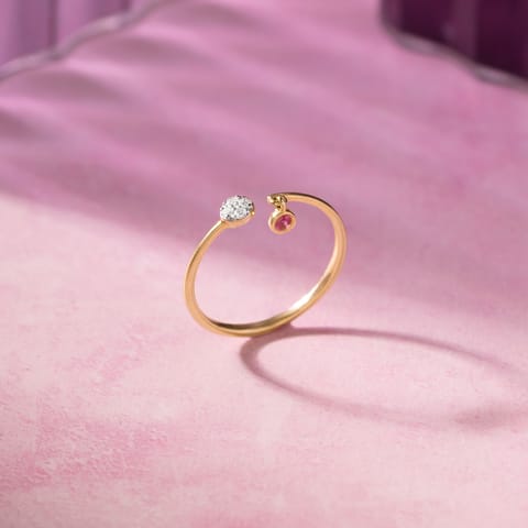 Hanging Stone 9KT Gemstone Open Ring Hanging Stone 9KT Gemstone Open Ring