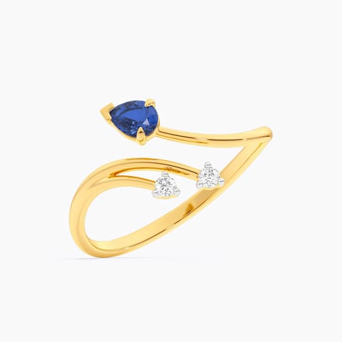 Luna Blue 9KT Gemstone Open Ring Luna Blue 9KT Gemstone Open Ring