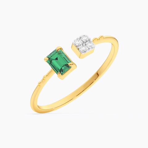 Zenvia 9KT Gemstone Open Ring