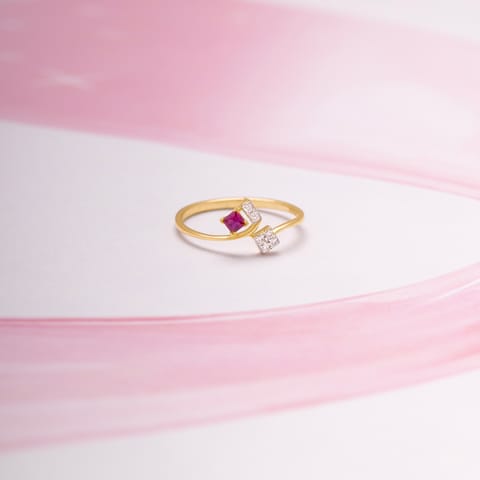 Pink Lumen 9KT Gemstone Ring