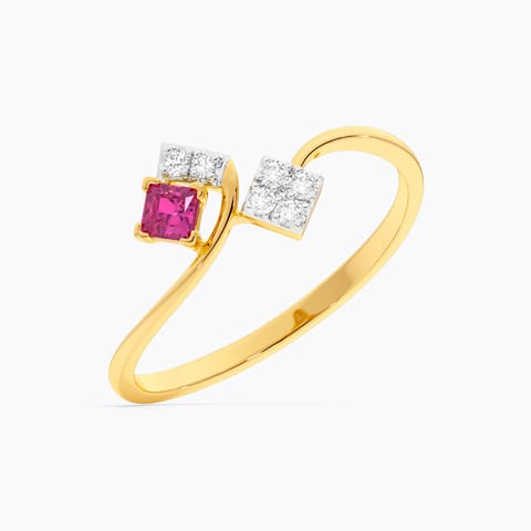 Pink Lumen 9KT Gemstone Ring