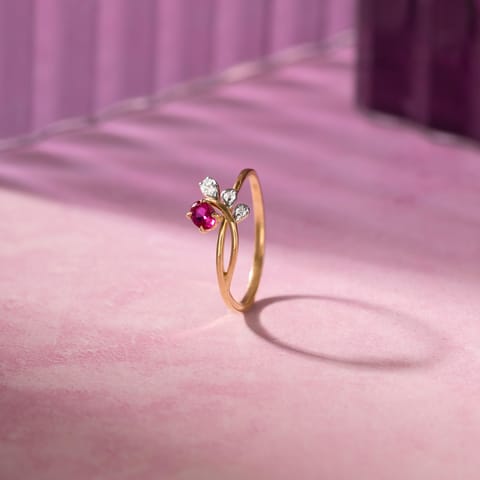 Nova Pink 9KT Gemstone Ring
