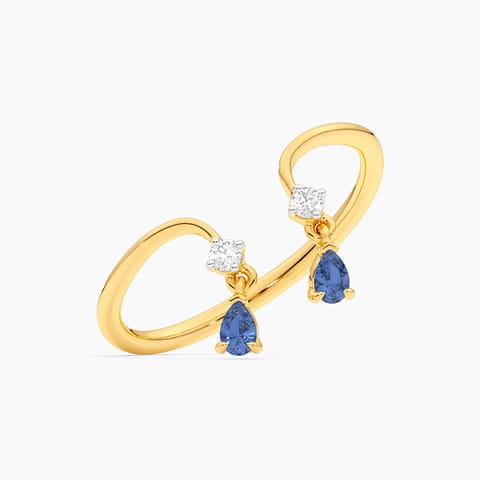 Blue Horizon 9KT Gemstone Open Ring
