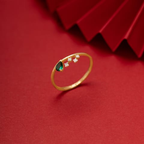 Green Sprinkles 9KT Gemstone Ring
