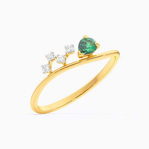 Green Sprinkles 9KT Gemstone Ring
