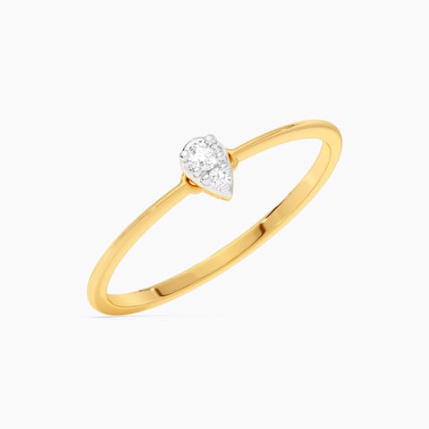 Mini Pear 9KT Diamond Ring