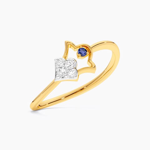 Blue Scallop 9KT Gemstone Ring