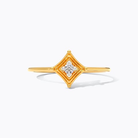 Dainty Square 9KT Diamond Ring