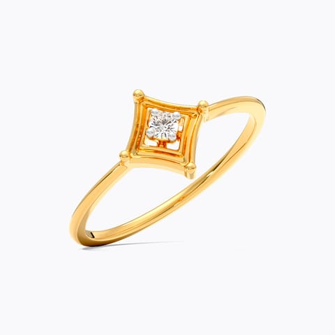Dainty Square 9KT Diamond Ring