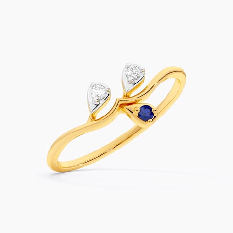 Scattering Beam 9KT Gemstone Ring