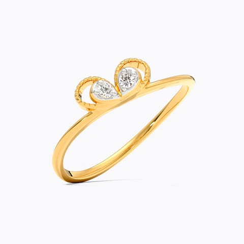 Petite Bow 9KT Diamond Ring