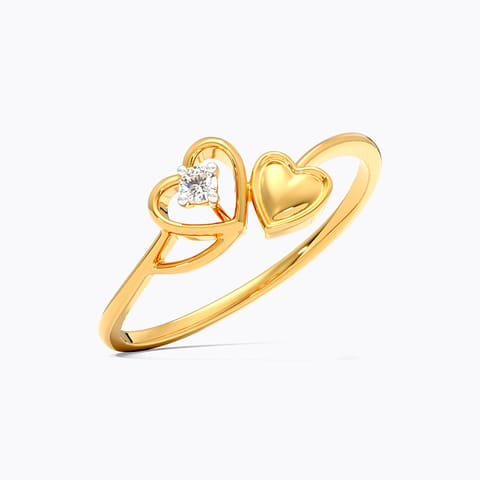 Hearts Duo 9KT Diamond Ring