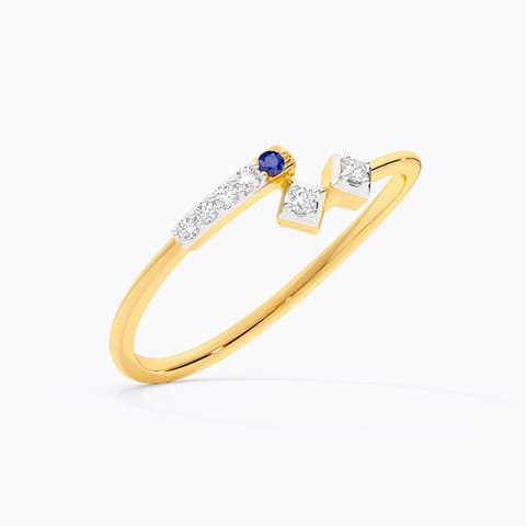 Minimal Blue 9KT Gemstone Ring