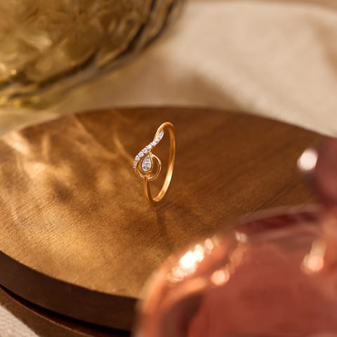 Swirling Trail 9KT Diamond Ring