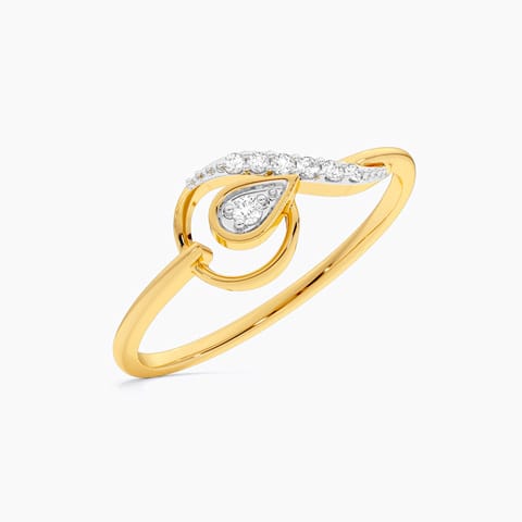 Swirling Trail 9KT Diamond Ring